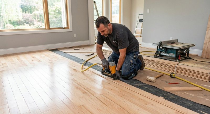 Birch Floor Installation in Manassas, VA