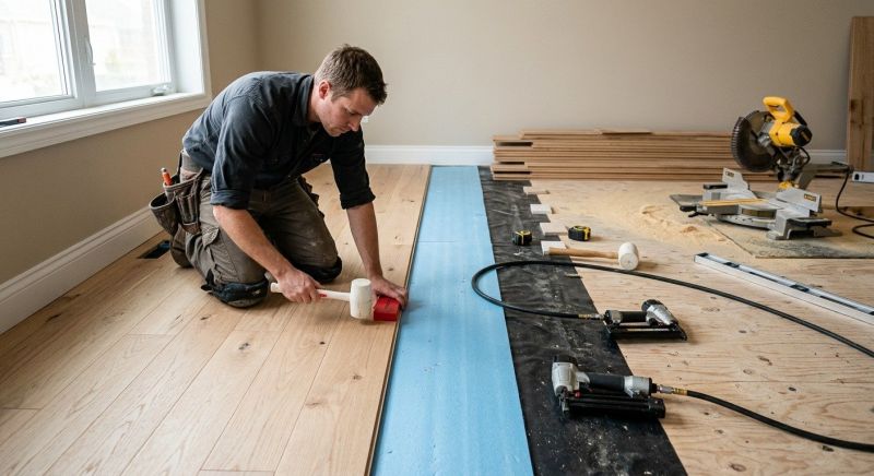 Dark Wood Floor Installation in Manassas, VA