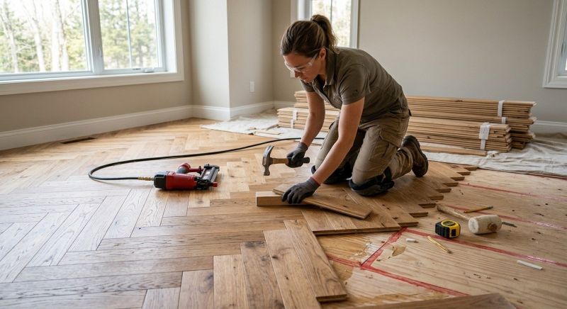 Pine Floor Installation in Austin, TX