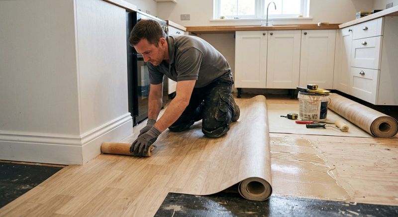 Sheet Linoleum Installation in Loudoun County, VA
